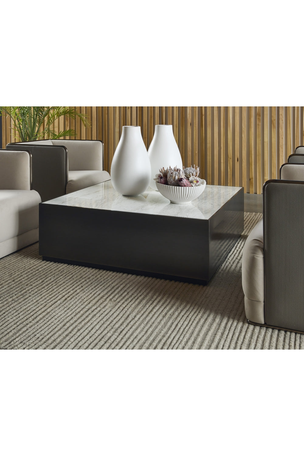 Modern European furniture - Square White Marble Coffee Table - www.oroa.com | Oroa.com
