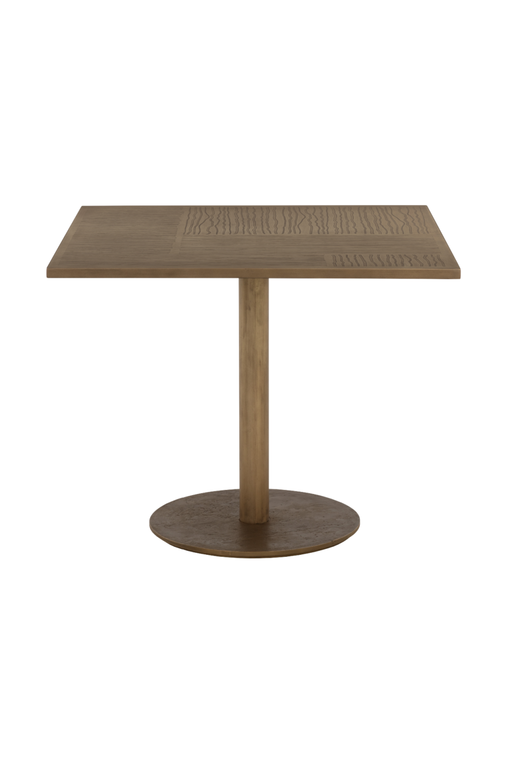 Modern European furniture - Antique Brass Square Bistro Table - www.oroa.com | Oroa.com
