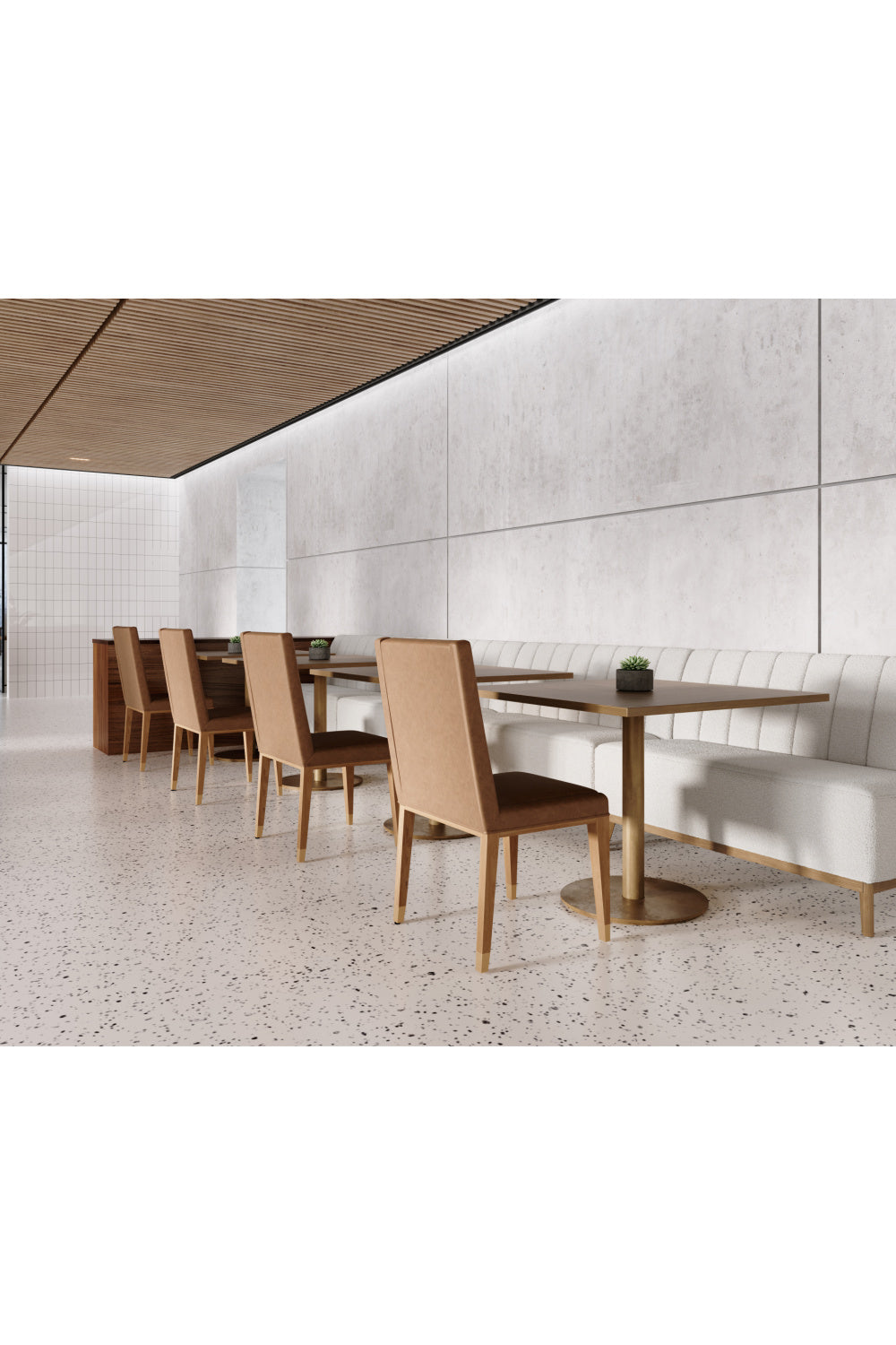 Modern European furniture - Antique Brass Square Bistro Table - www.oroa.com | Oroa.com