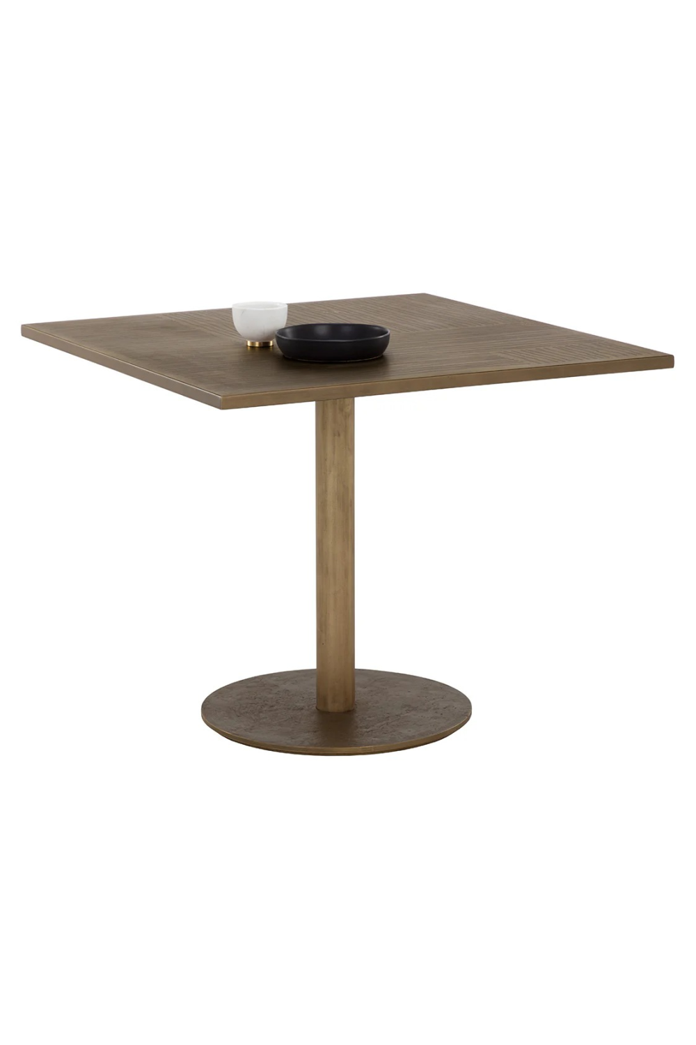 Modern European furniture - Antique Brass Square Bistro Table - www.oroa.com | Oroa.com