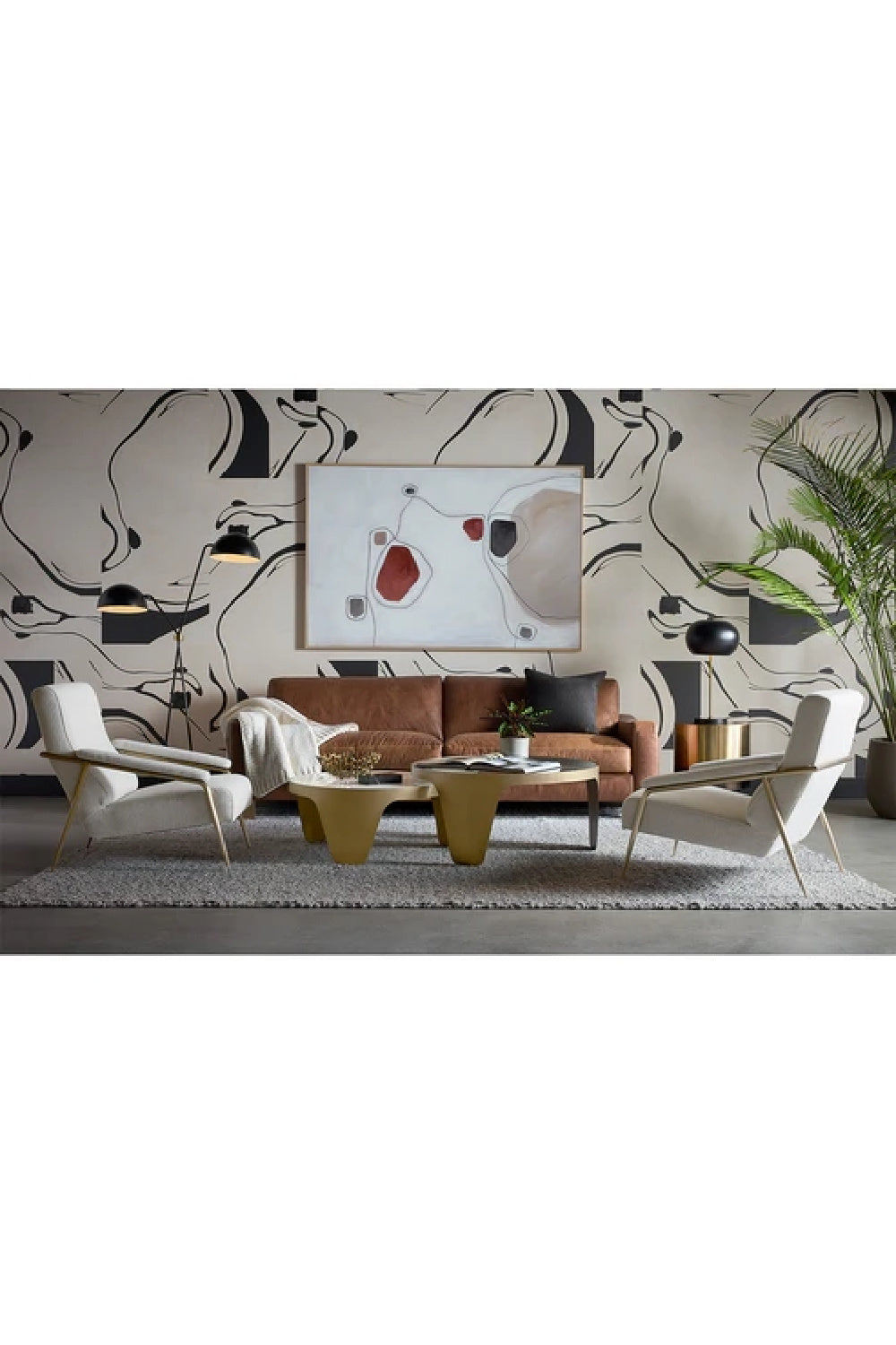 Modern European furniture - Gold Framed Nesting Coffee Tables (2) - www.oroa.com | Oroa.com