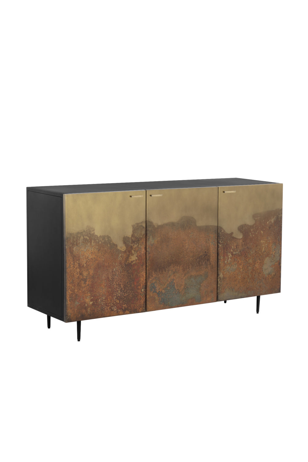 Modern European furniture - Ombre Antique Brass 3-Door Sideboard - www.oroa.com | Oroa.com