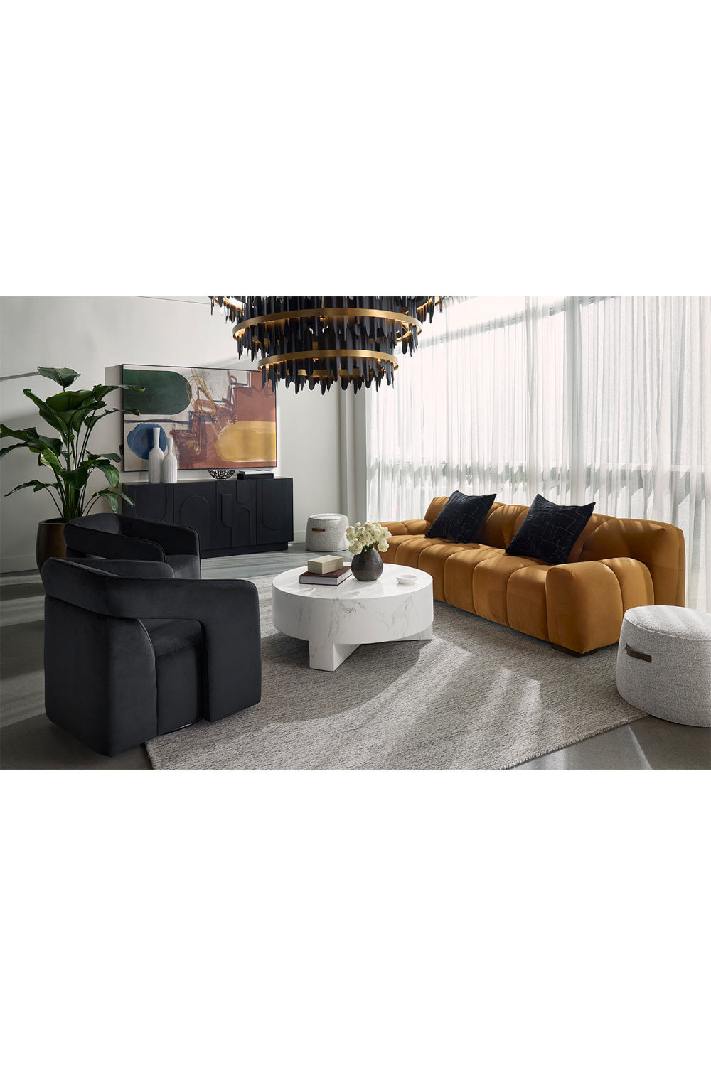 Modern European furniture - Ottoman with Decorative Handles - www.oroa.com | Oroa.com