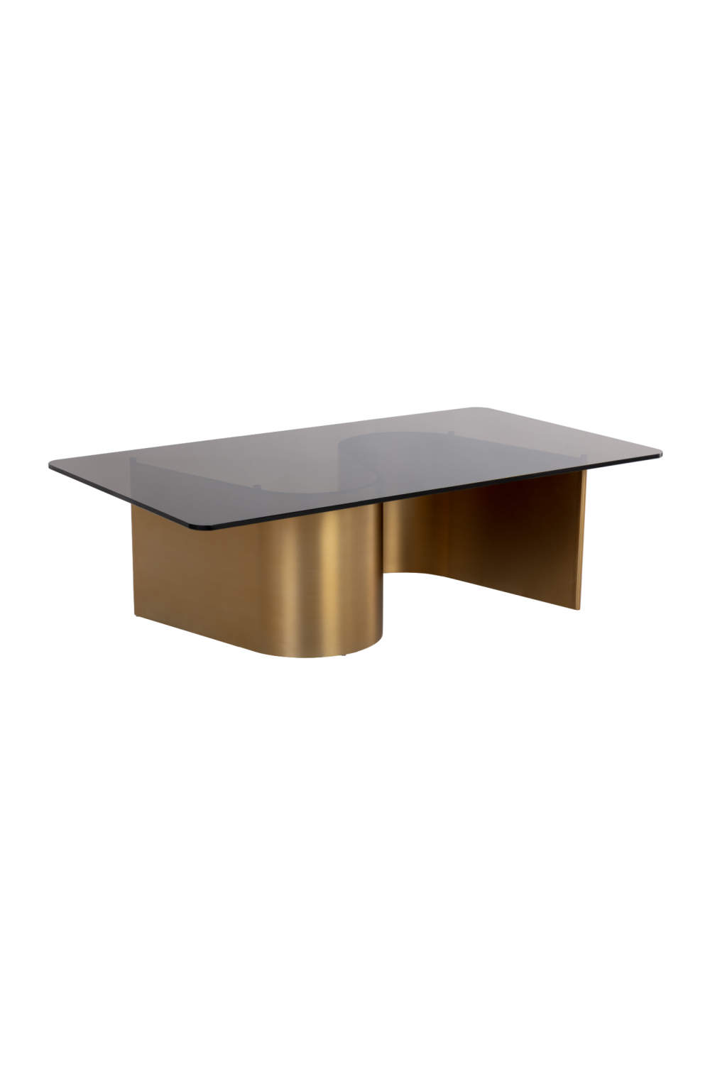 Modern European furniture - Gold S-Shaped Base Coffee Table - www.oroa.com | Oroa.com