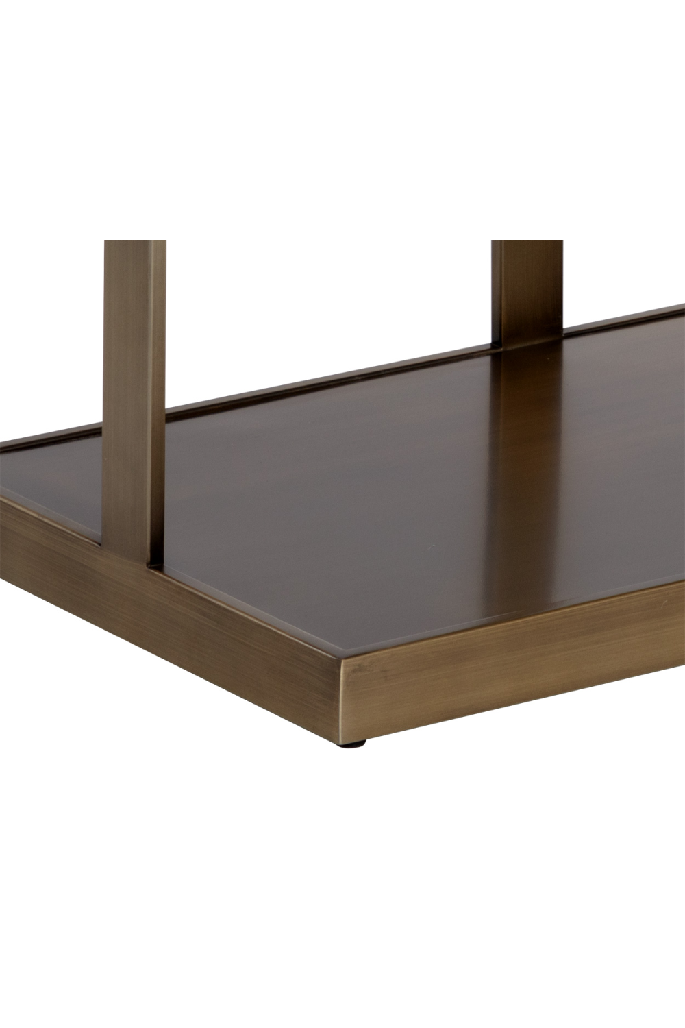Modern European furniture - Gold Framed Marble Side Table - www.oroa.com | Oroa.com