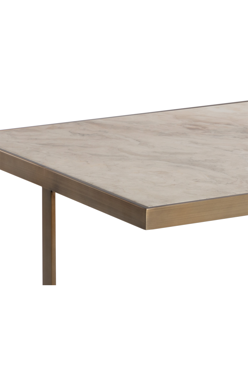 Modern European furniture - Beige Marble Rectangular Coffee Table - www.oroa.com | Oroa.com