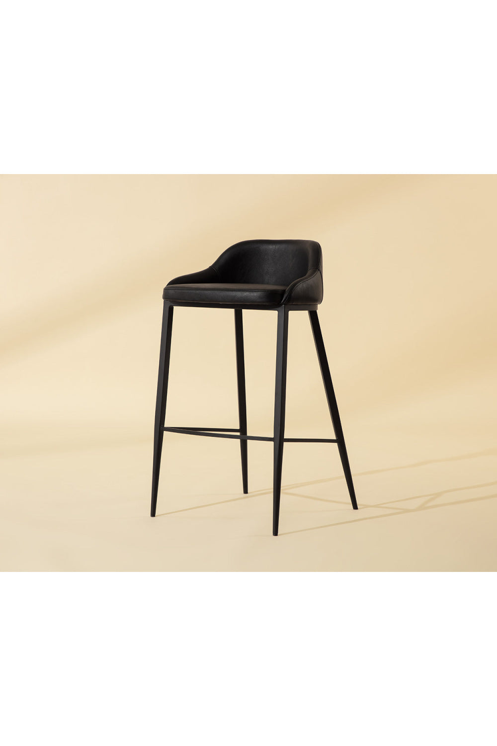 Modern European furniture - Low-Back Leather Look Bar Stool - www.oroa.com | Oroa.com