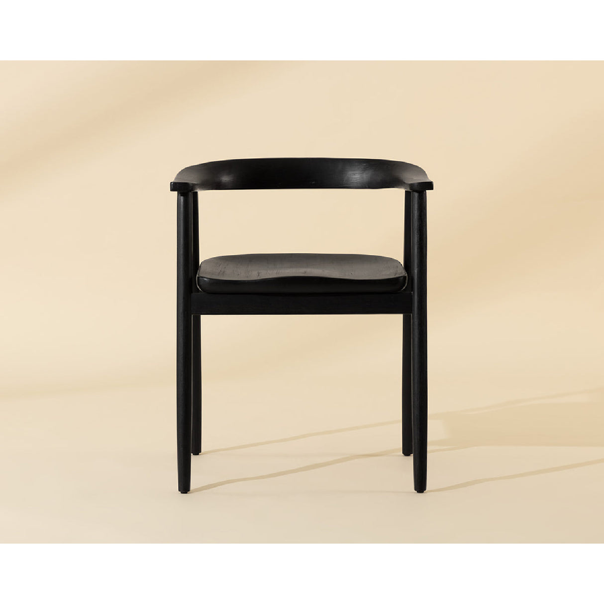 Modern European furniture - Black Acacia Wood Dining Armchair - www.oroa.com | Oroa.com