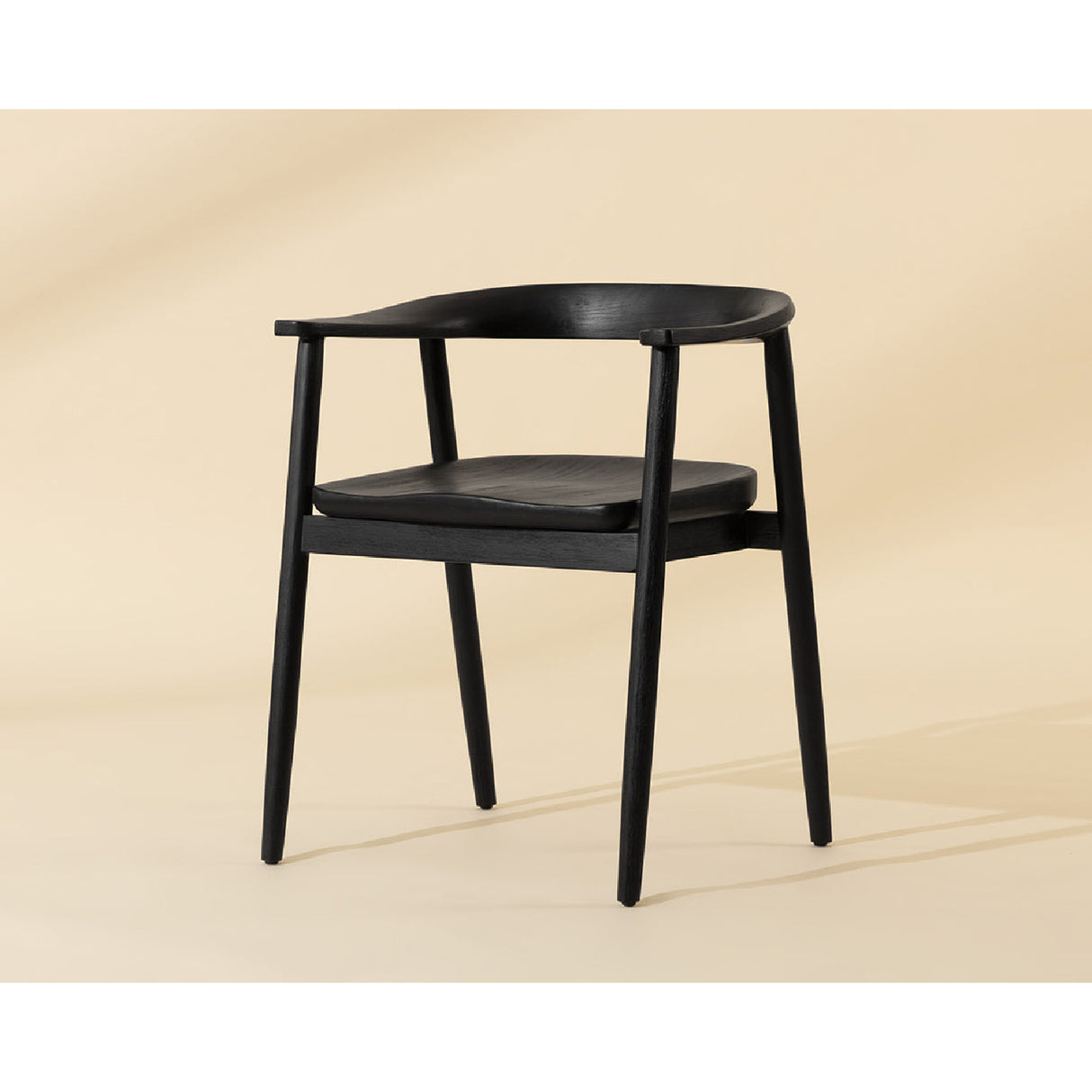 Modern European furniture - Black Acacia Wood Dining Armchair - www.oroa.com | Oroa.com