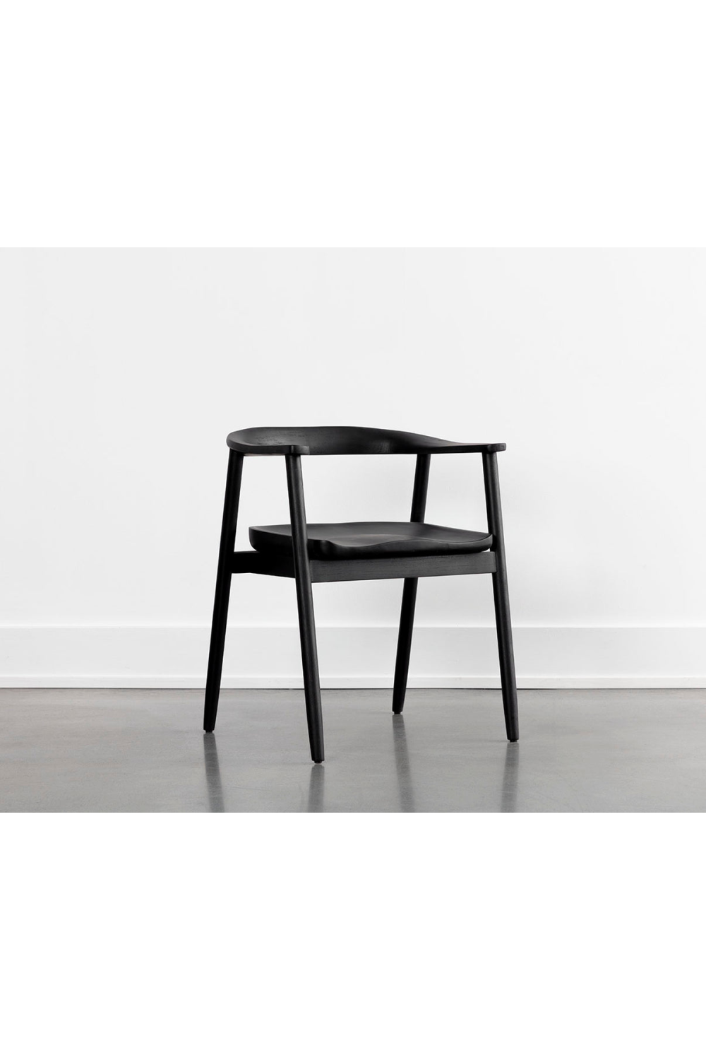 Modern European furniture - Black Acacia Wood Dining Armchair - www.oroa.com | Oroa.com