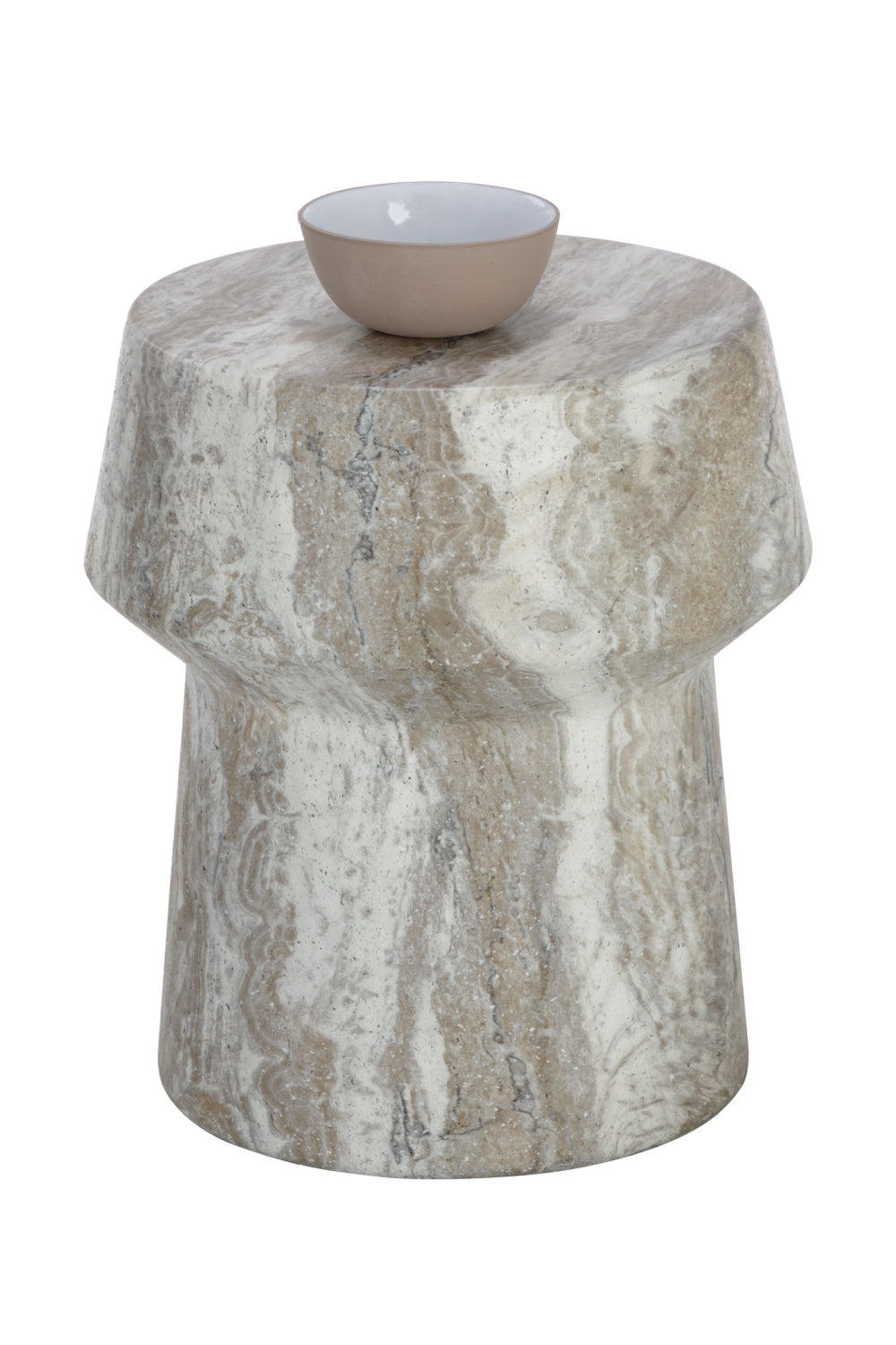 Modern European furniture - Marble Look Indoor/Outdoor End Table - www.oroa.com | Oroa.com