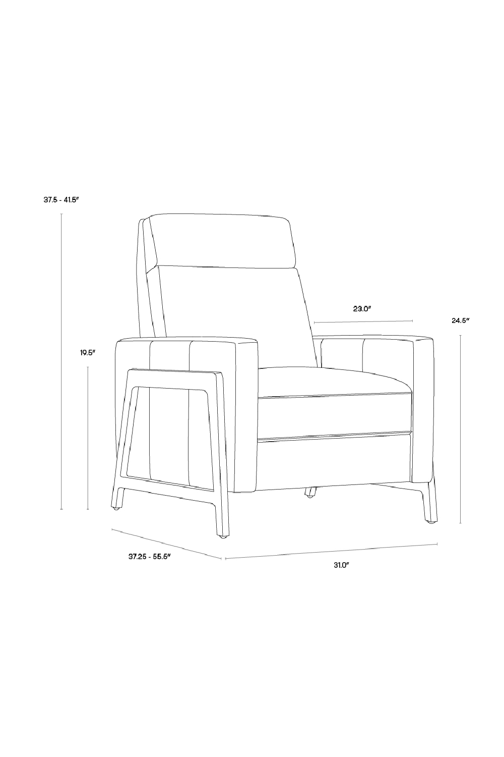 Modern European furniture - Brown Leather Recliner Chair - www.oroa.com | Oroa.com