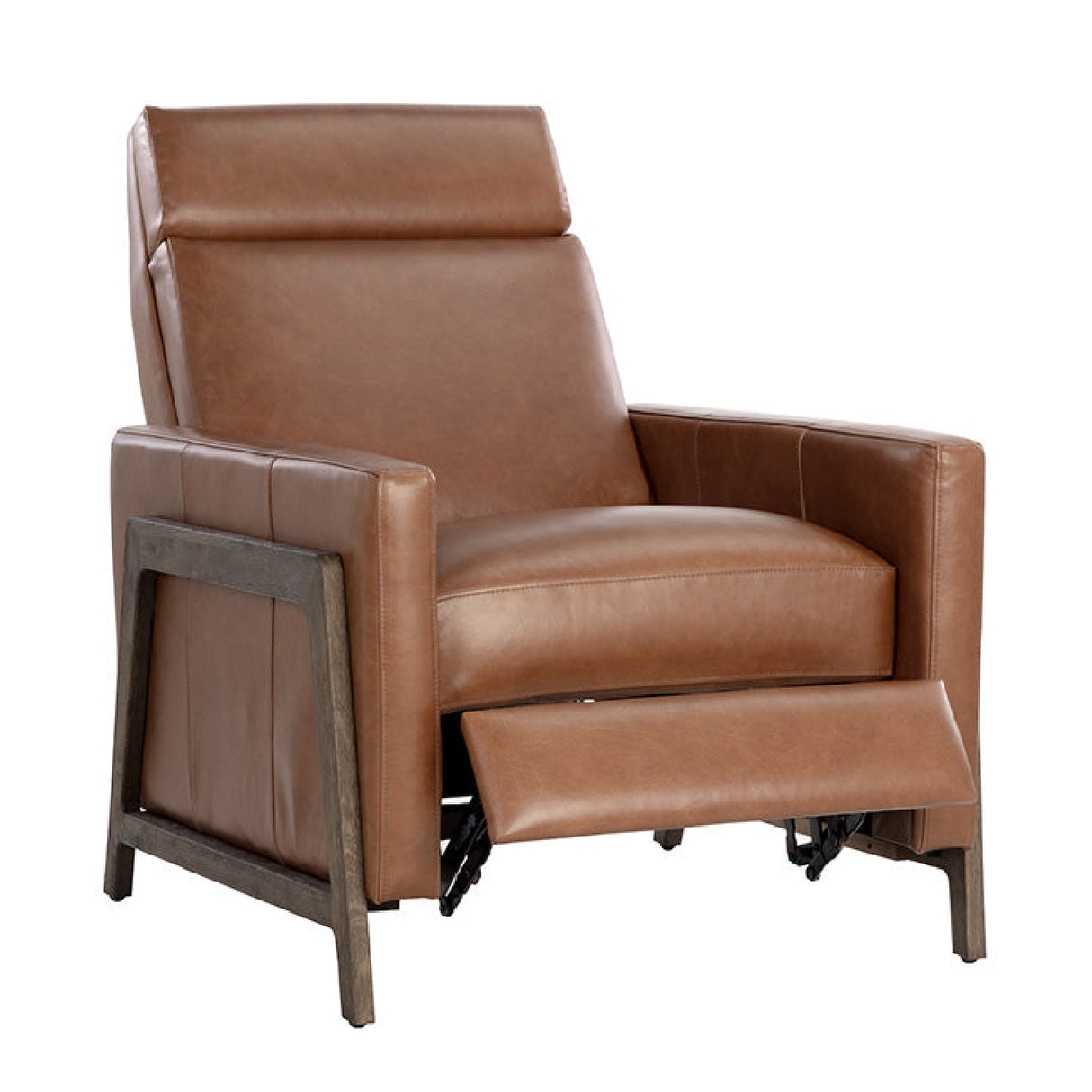 Modern European furniture - Brown Leather Recliner Chair - www.oroa.com | Oroa.com