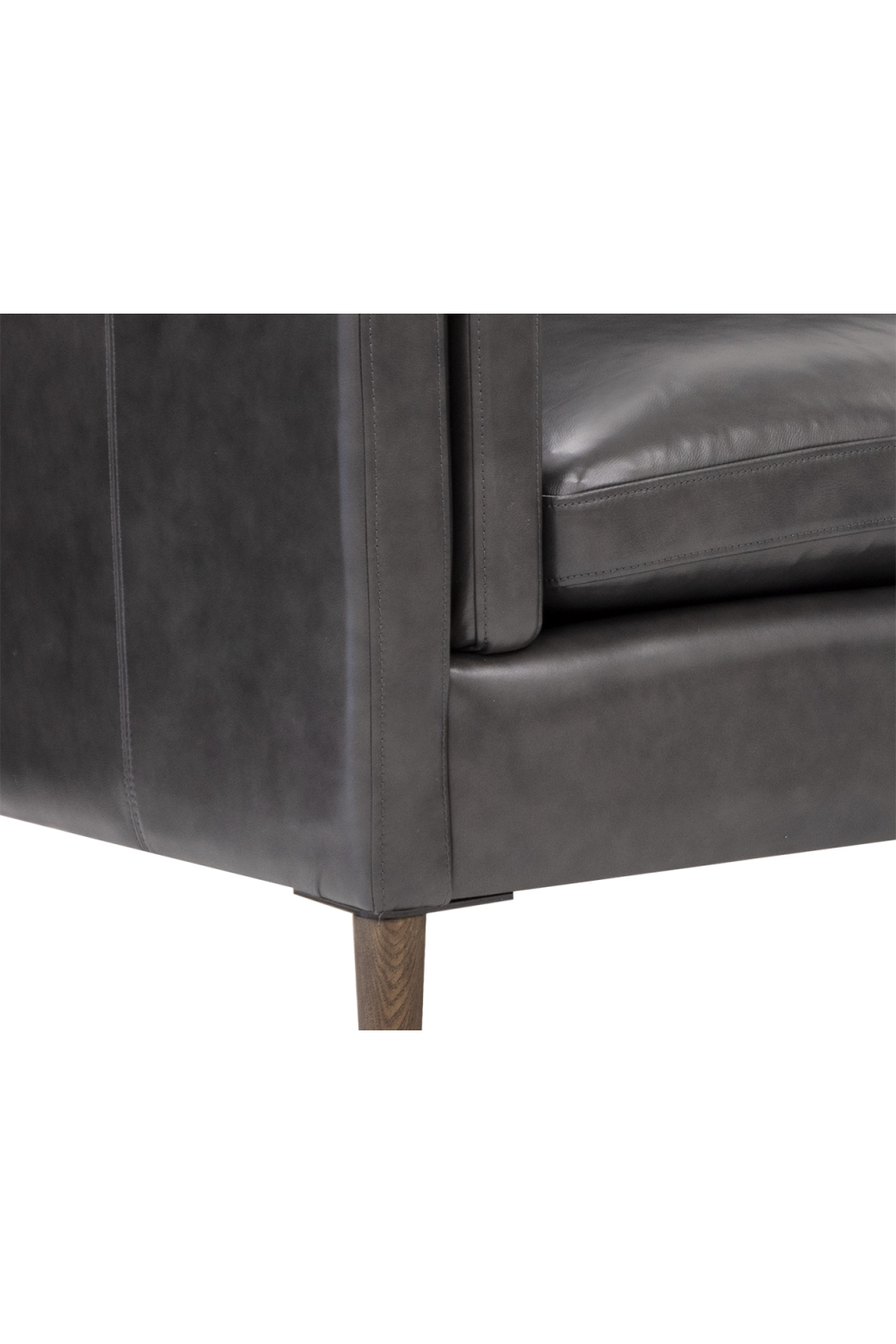 Modern European furniture - Black Leather Sofa - www.oroa.com | Oroa.com