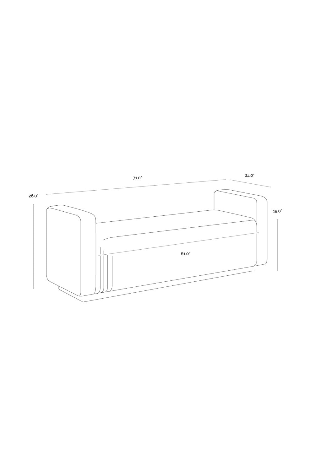 Modern European furniture - Channel-Tufted Fabric Bench - www.oroa.com | Oroa.com