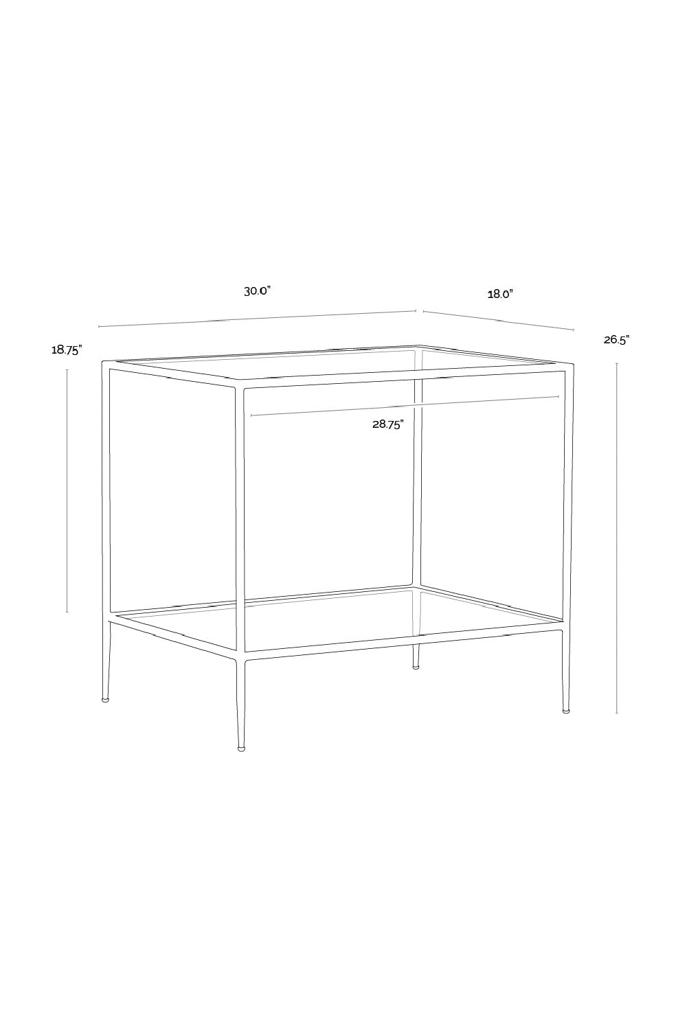 Modern European furniture - Hand-hammered Metal Nightstand - www.oroa.com | Oroa.com