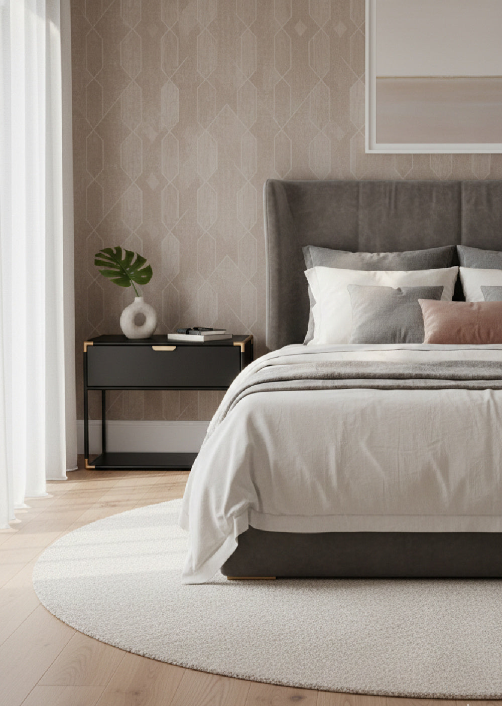 Modern European furniture - Minimalist Black & Brass Nightstand - www.oroa.com | Oroa.com