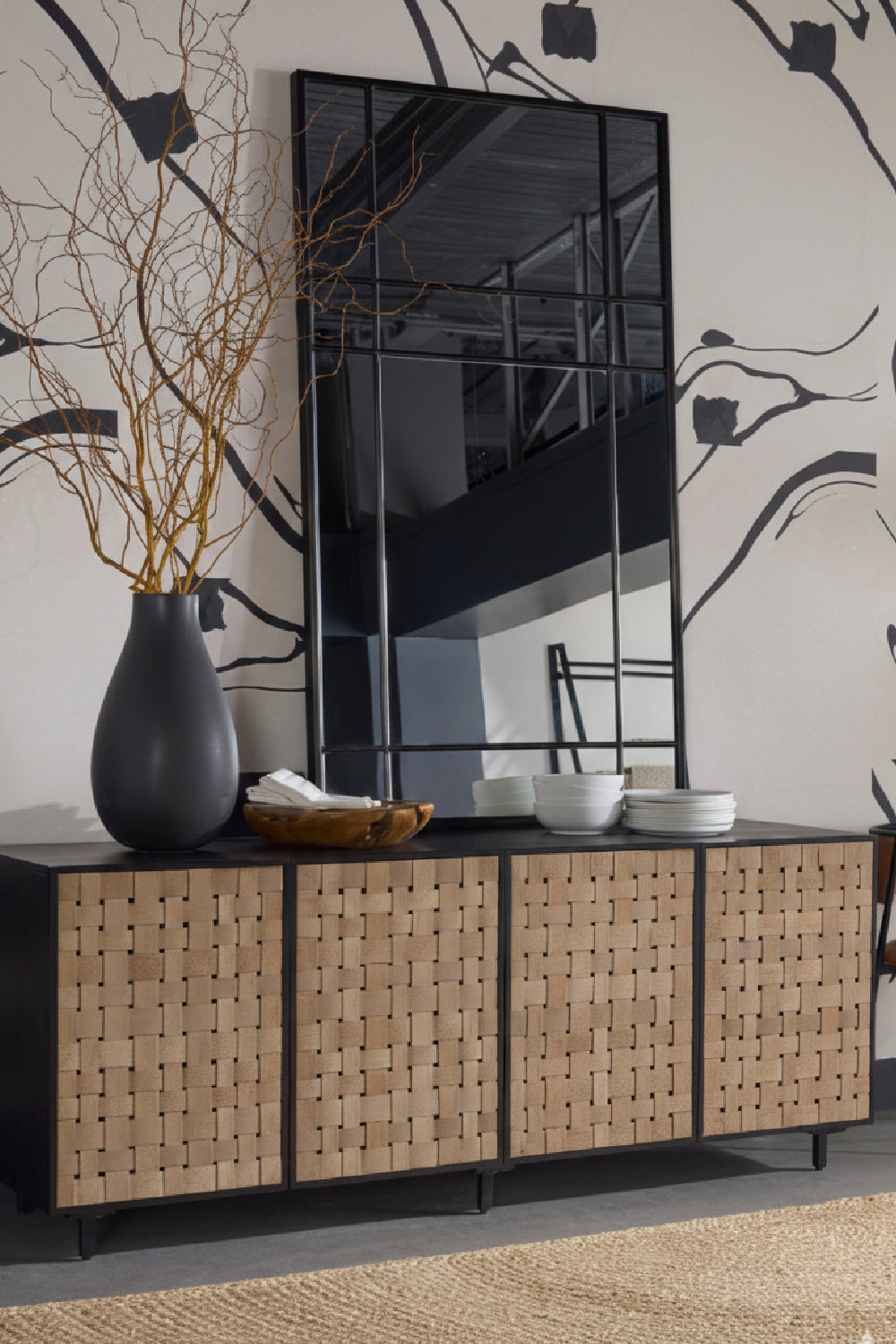 Modern European furniture - Sueded Tan Leather Sideboard - www.oroa.com | Oroa.com