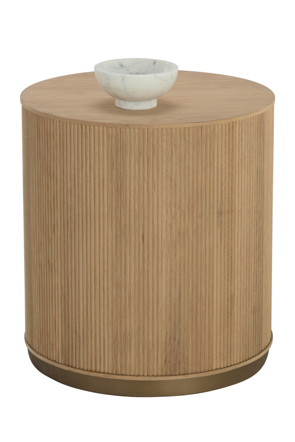 Modern European furniture - Reeded Oak Side Table - www.oroa.com | Oroa.com