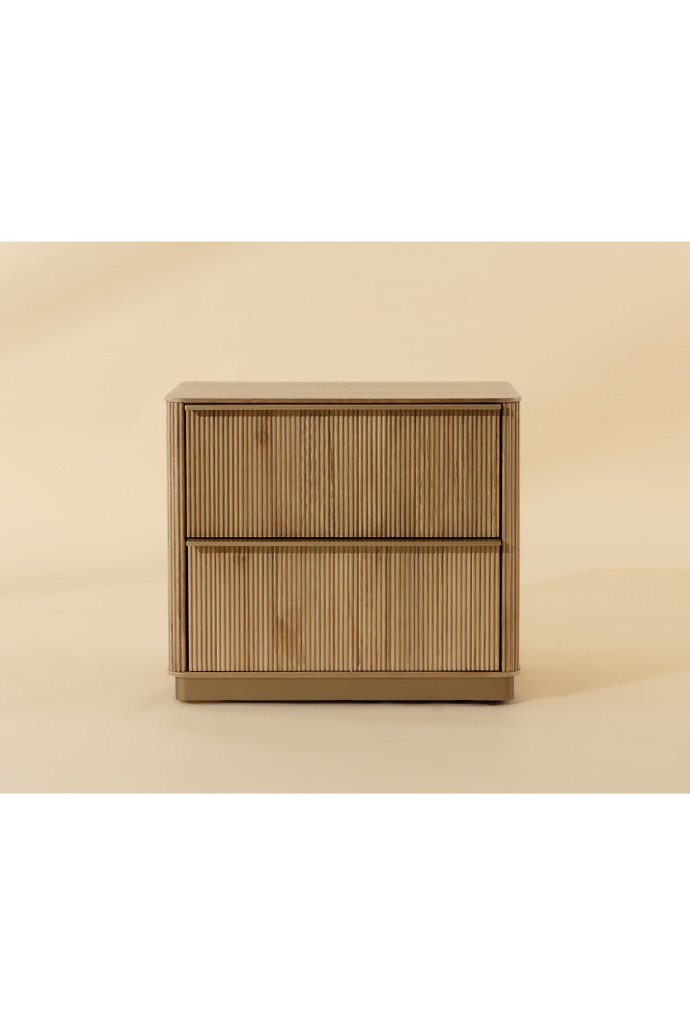 Modern European furniture - Reeded Oak 2-Drawer Nightstand - www.oroa.com | Oroa.com