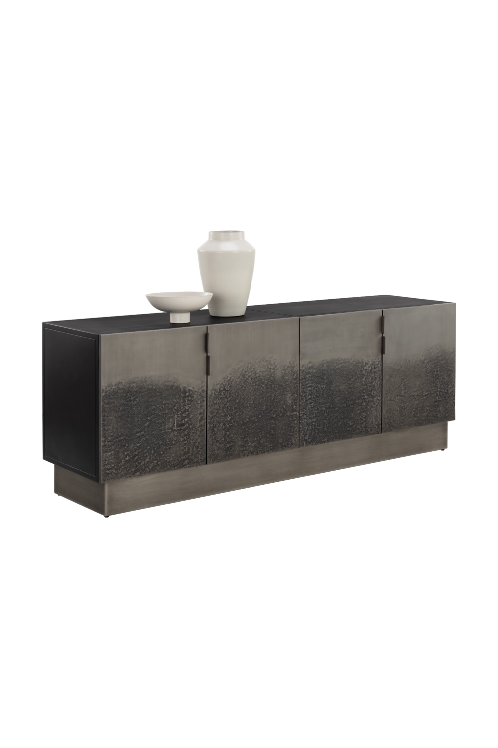 Modern European furniture - Antique Silver 4-Door Sideboard - www.oroa.com | Oroa.com