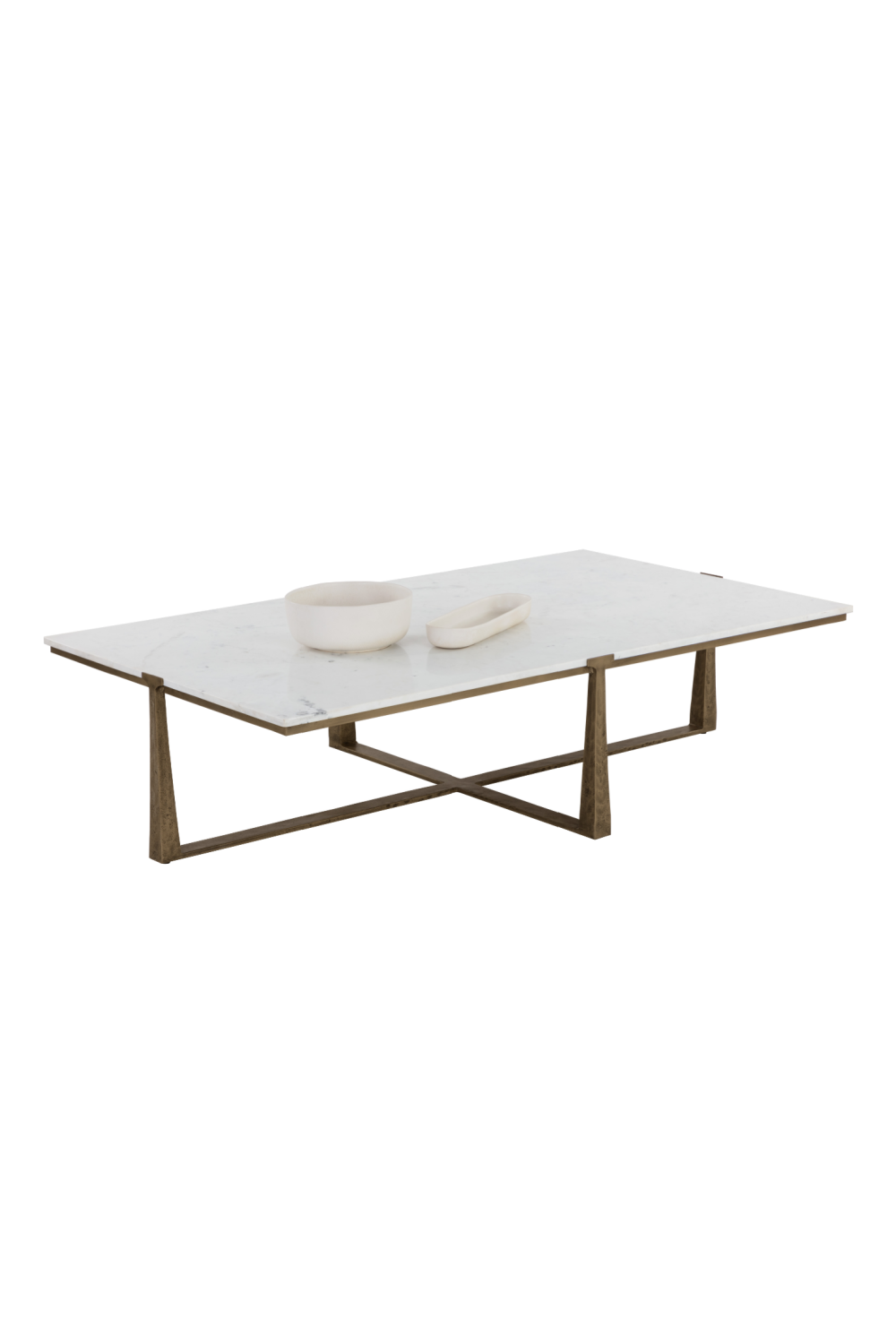 Modern European furniture - Rectangular White Marble Coffee Table - www.oroa.com | Oroa.com