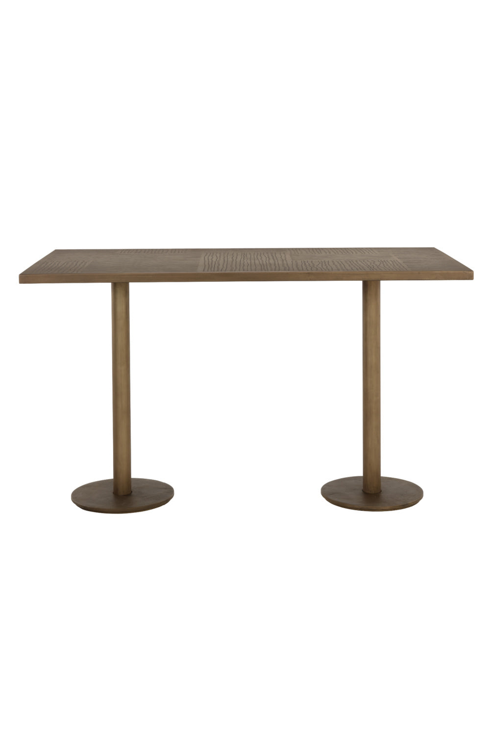 Modern European furniture - Antique Brass Rectangular Bar Table - www.oroa.com | Oroa.com
