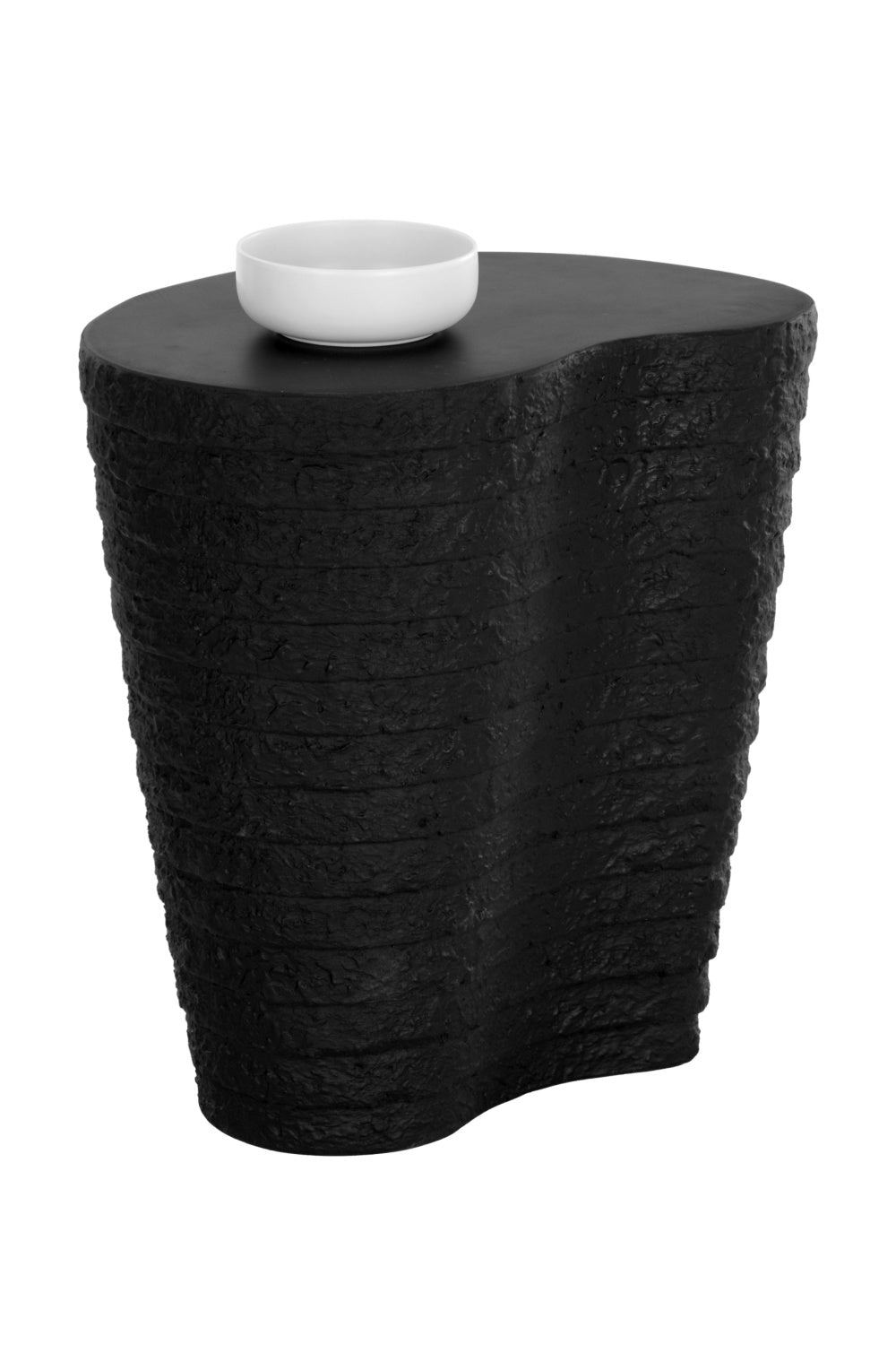 Modern European furniture - Black Ridged Indoor/Outdoor End Table - www.oroa.com | Oroa.com