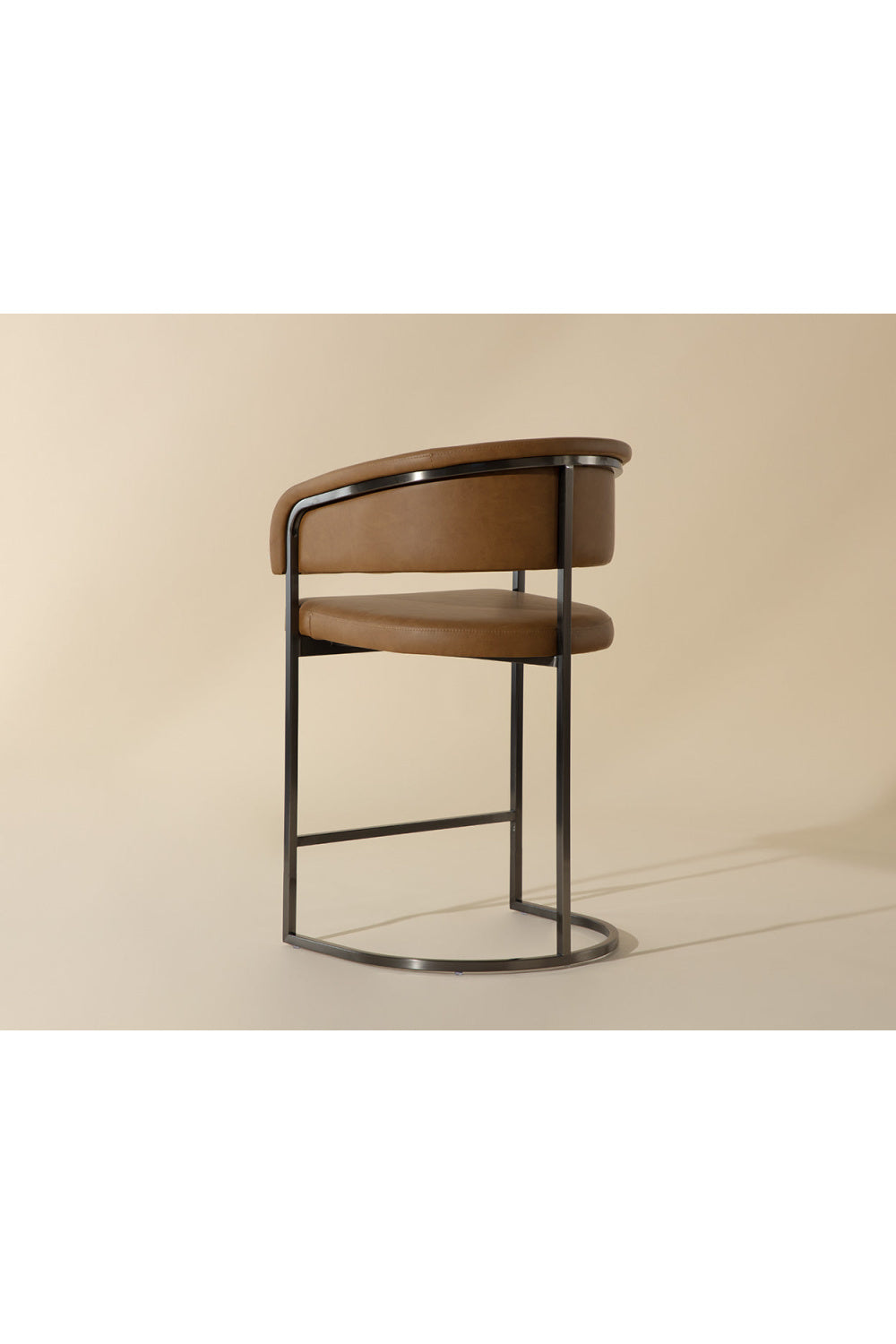 Modern European furniture - Brown Cantilevered Counter Stool - www.oroa.com | Oroa.com