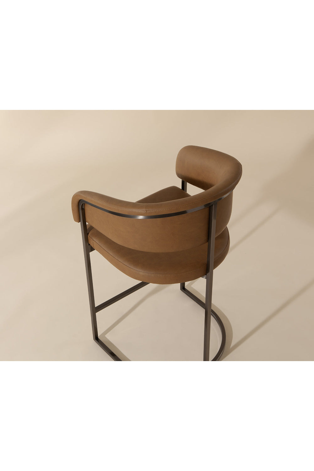 Modern European furniture - Brown Cantilevered Counter Stool - www.oroa.com | Oroa.com