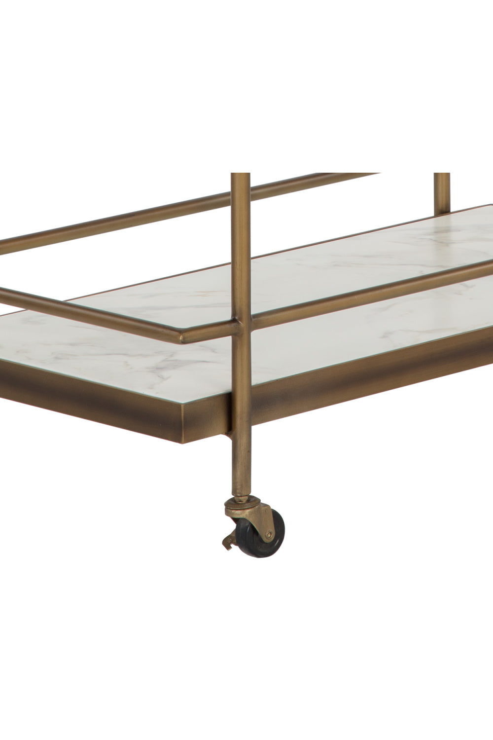 Modern European furniture - White Marble Look Bar Cart - www.oroa.com | Oroa.com