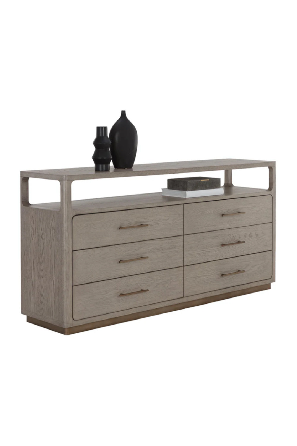 Modern European furniture - 6-Drawer Oak Veneer Dresser - www.oroa.com | Oroa.com