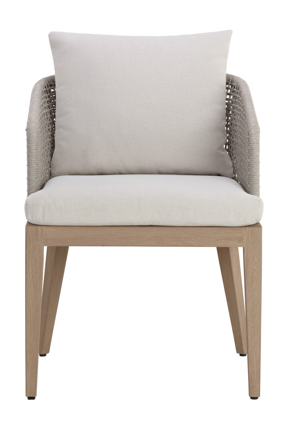 Modern European furniture - Contemporary Indoor/Outdoor Weave & Teak Dining Chair - www.oroa.com | Oroa.com