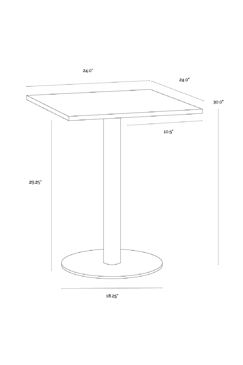 Modern European furniture - Square White Marble Bistro Table S - www.oroa.com | Oroa.com