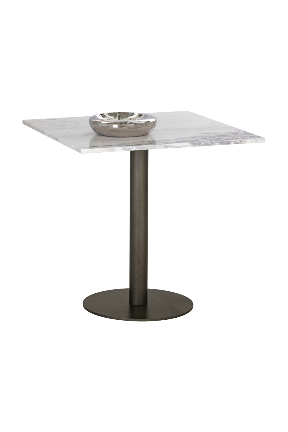 Modern European furniture - Square White Marble Bistro Table L - www.oroa.com | Oroa.com