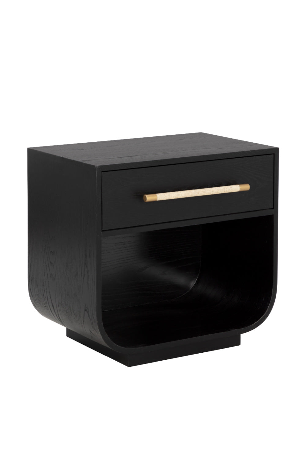 Modern European furniture - Modern Oak Curved Nightstand - www.oroa.com | Oroa.com