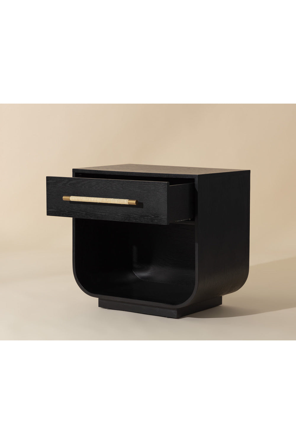 Modern European furniture - Modern Oak Curved Nightstand - www.oroa.com | Oroa.com