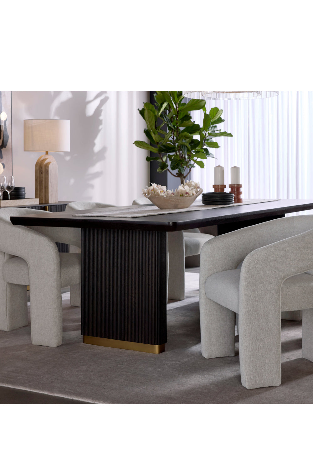 Modern European furniture - Chamfered Edge Oak Dining Table - www.oroa.com | Oroa.com