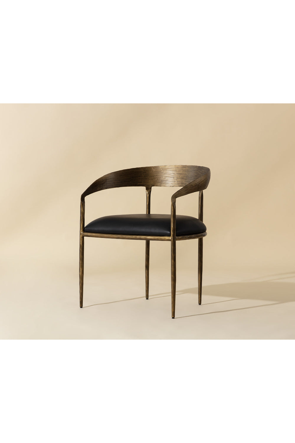 Modern European furniture - Antique Brass Framed Dining Chair - www.oroa.com | Oroa.com