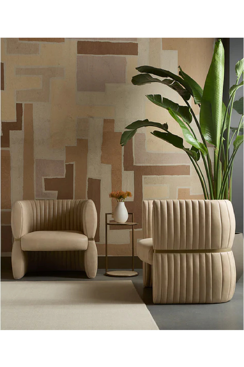 Modern European furniture - Leather Channeled Lounge Chair - www.oroa.com | Oroa.com