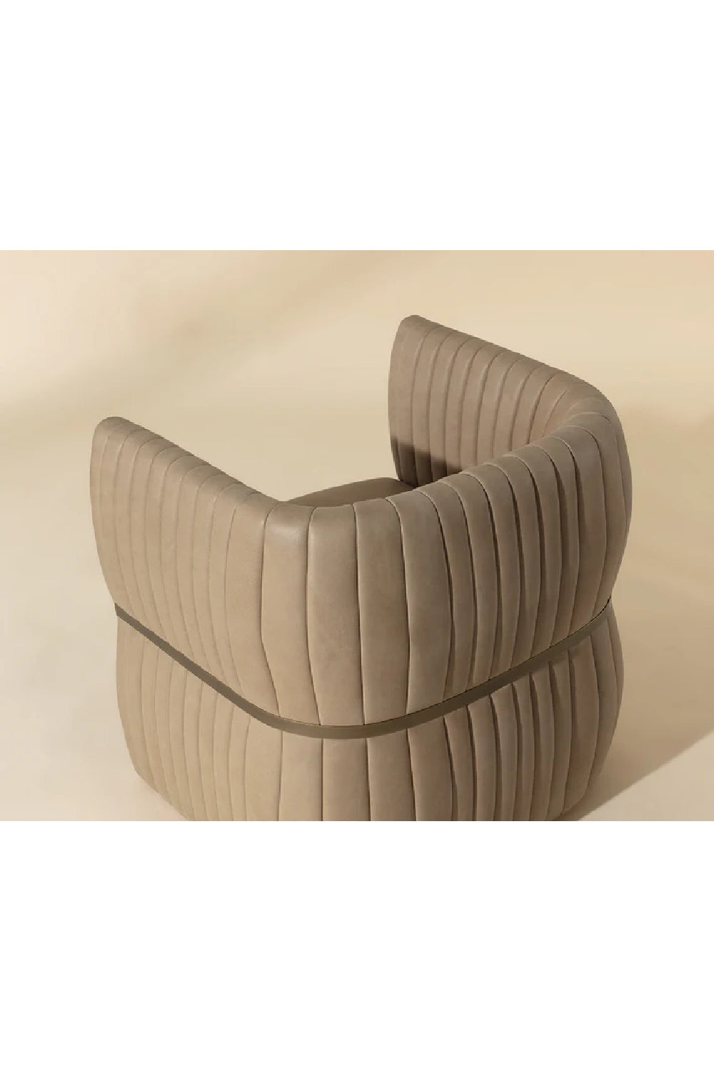 Modern European furniture - Leather Channeled Lounge Chair - www.oroa.com | Oroa.com