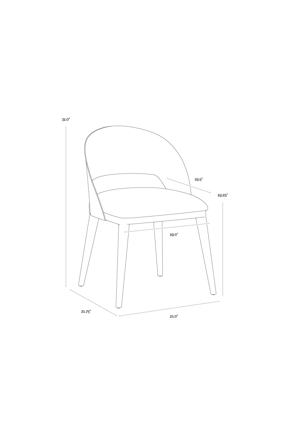 Modern European furniture - Leather Seat Dining Chair - www.oroa.com | Oroa.com