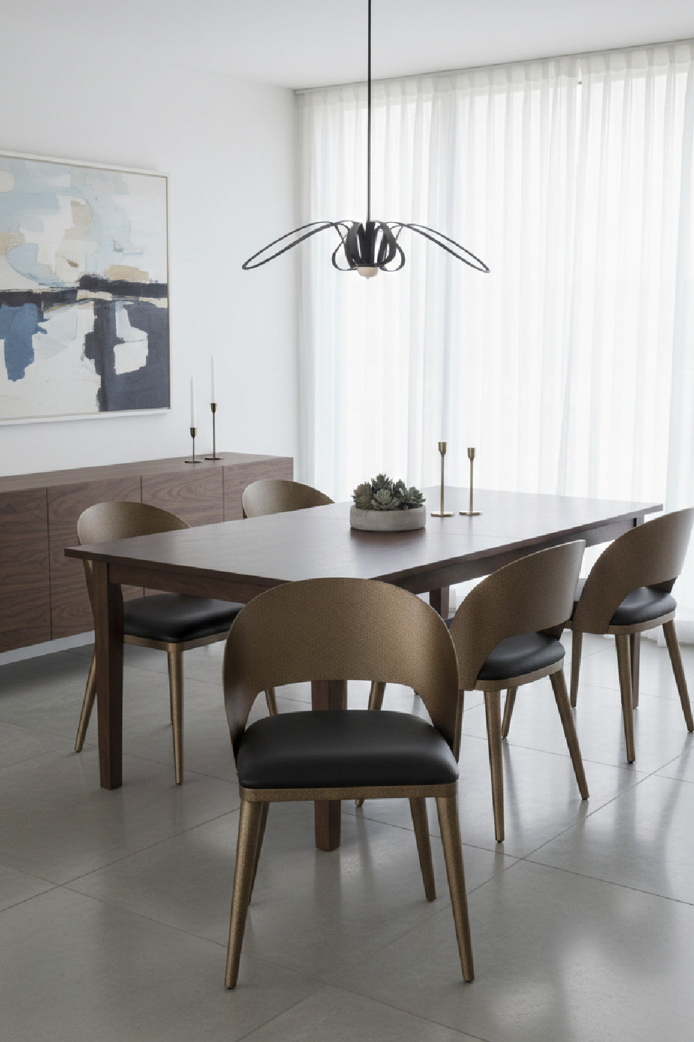 Modern European furniture - Leather Seat Dining Chair - www.oroa.com | Oroa.com