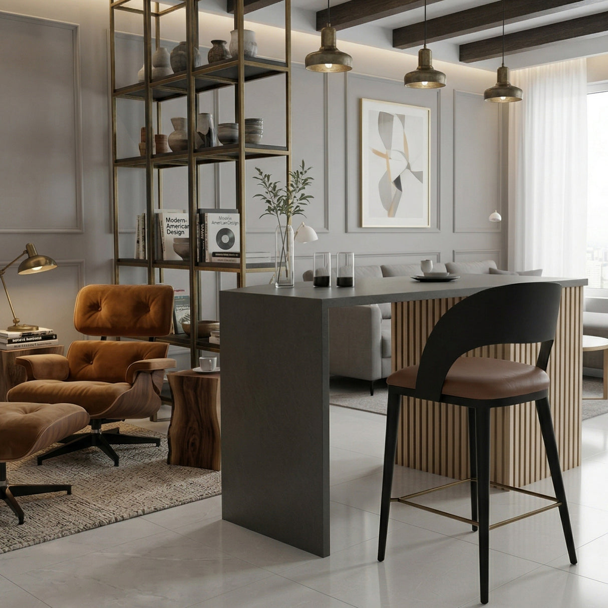 Modern Metal Counter Stool | Oroa.com