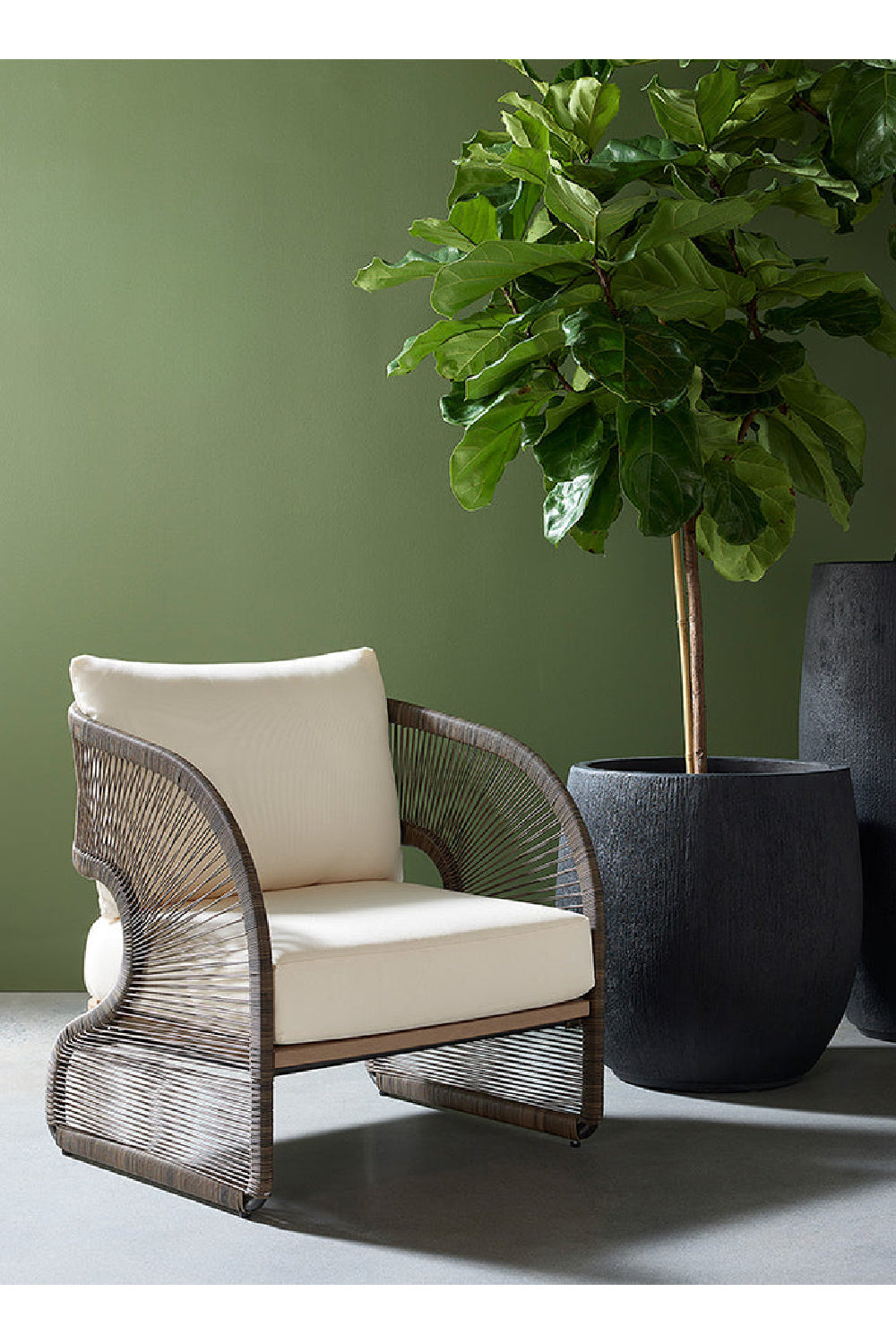 Modern European furniture - Gray Polyrod Indoor/Outdoor Lounge Chair - www.oroa.com | Oroa.com
