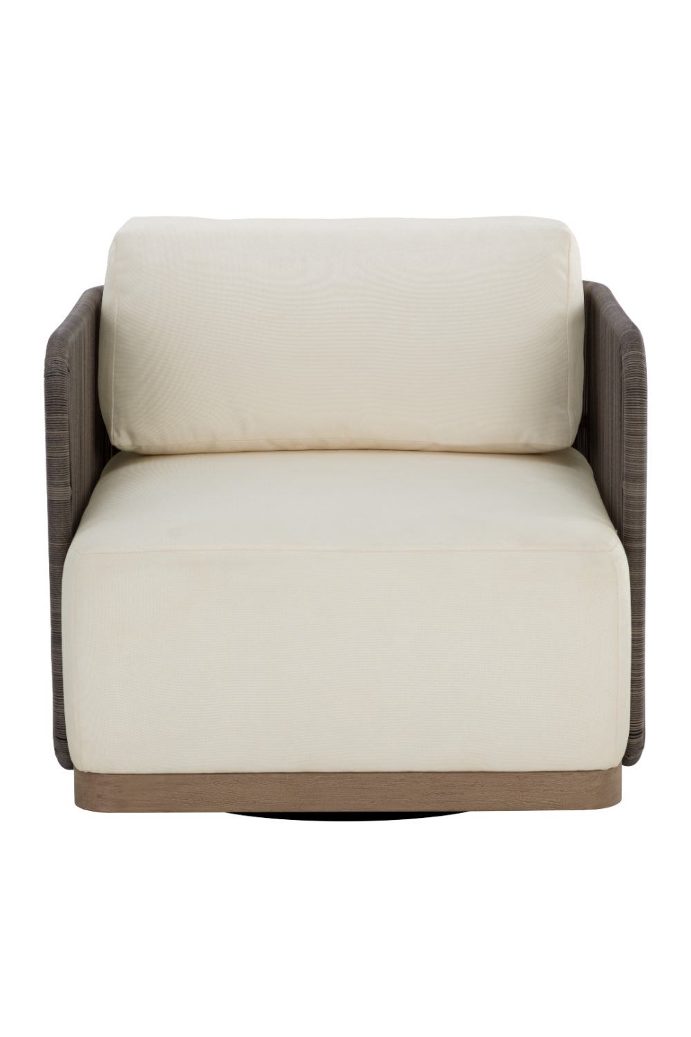 Modern European furniture - Gray Polyrod Indoor/Outdoor Swivel Chair - www.oroa.com | Oroa.com