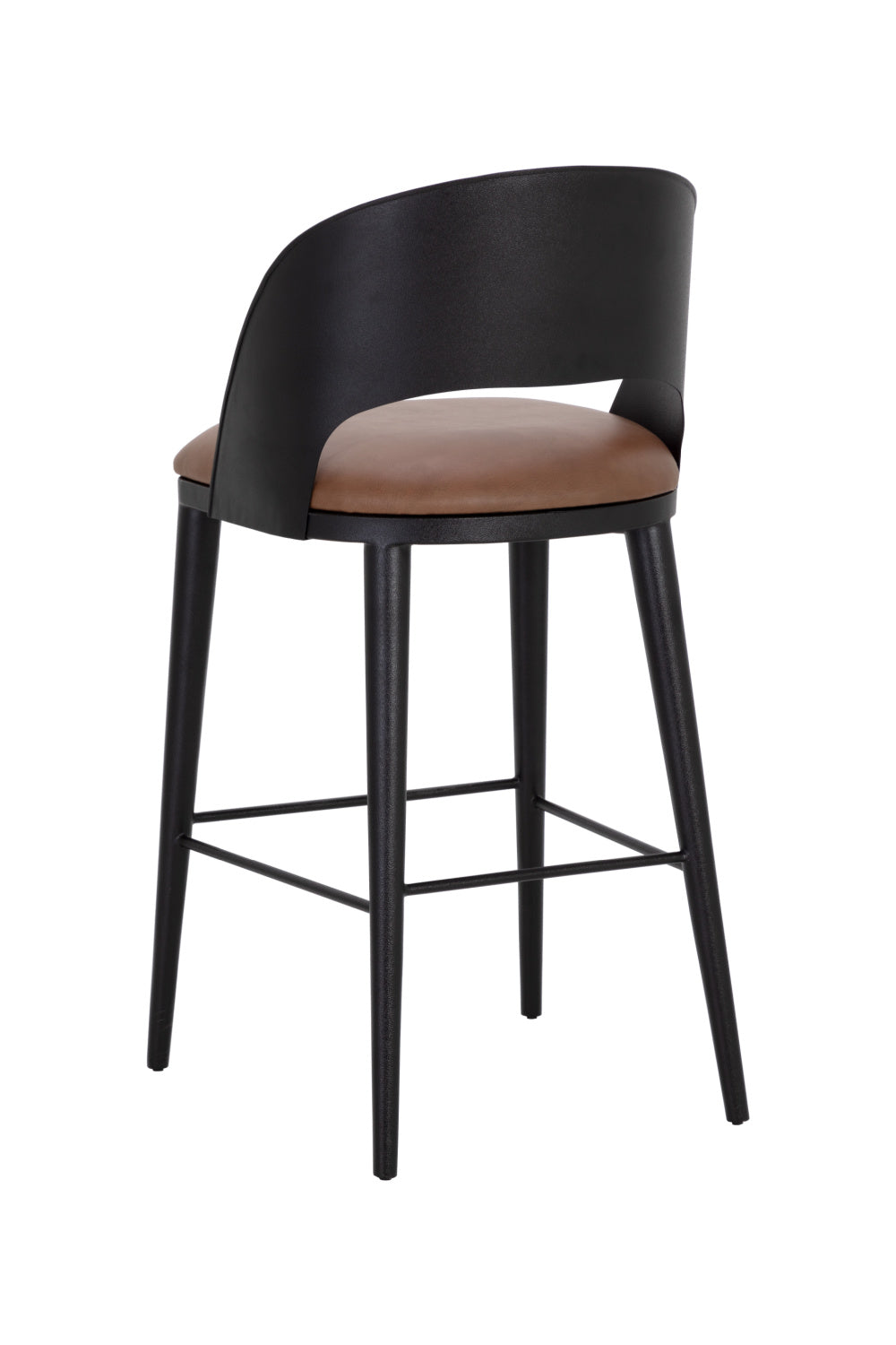 Modern European furniture - Brown Leather Seat Bar Stool - www.oroa.com | Oroa.com