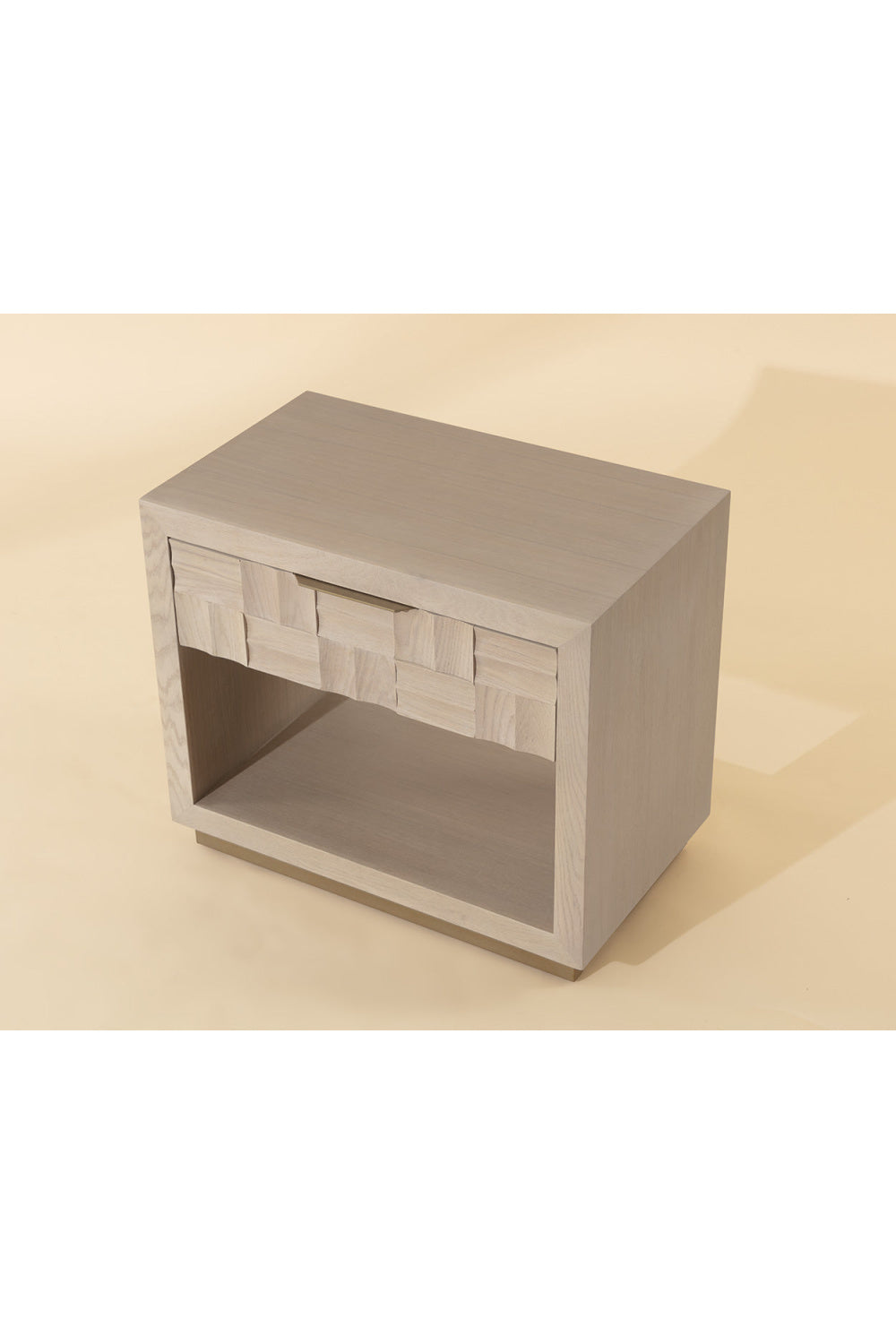 Modern European furniture - Light Oak Wood-Tile Nightstand - www.oroa.com | Oroa.com