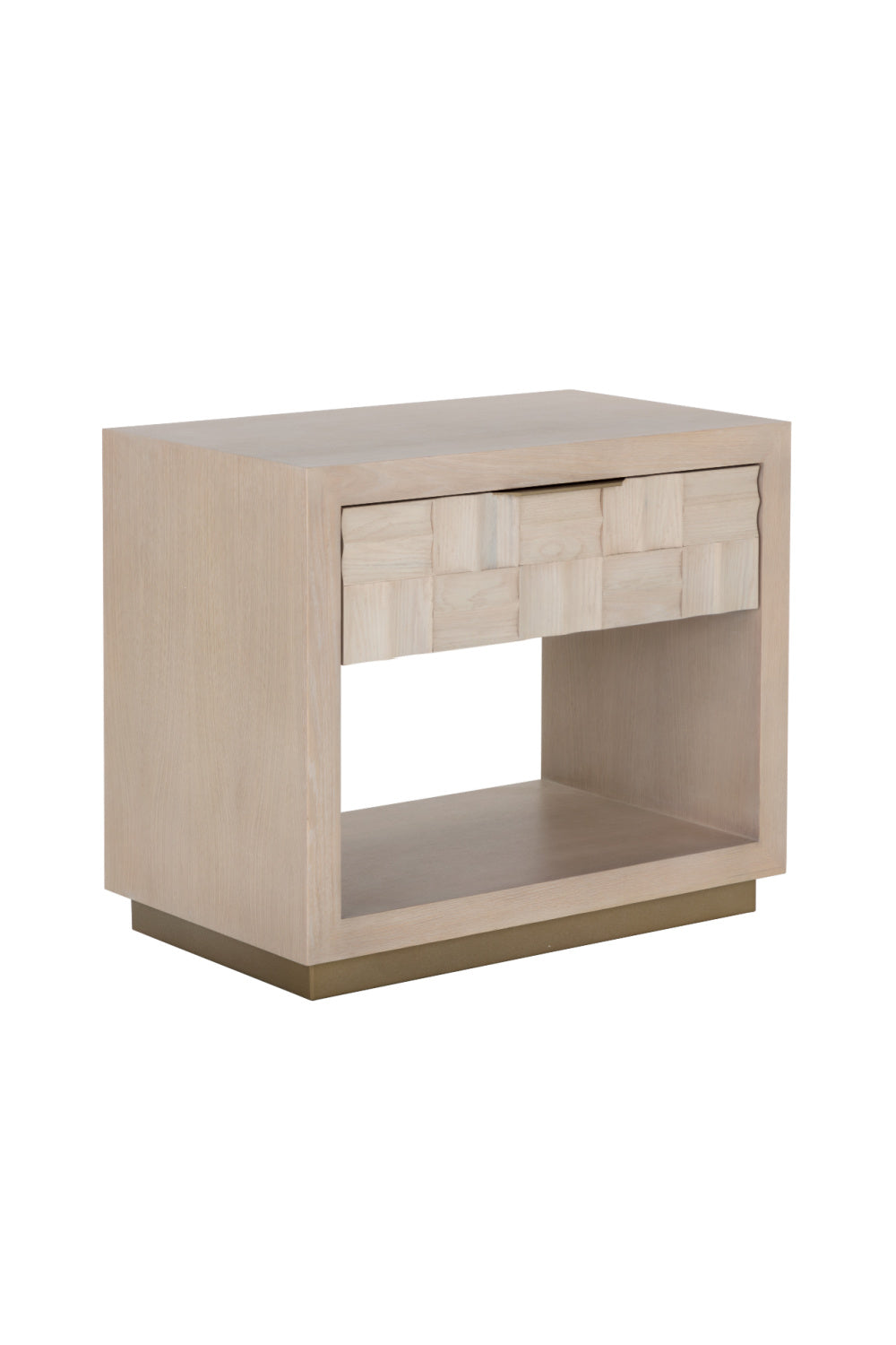 Modern European furniture - Light Oak Wood-Tile Nightstand - www.oroa.com | Oroa.com