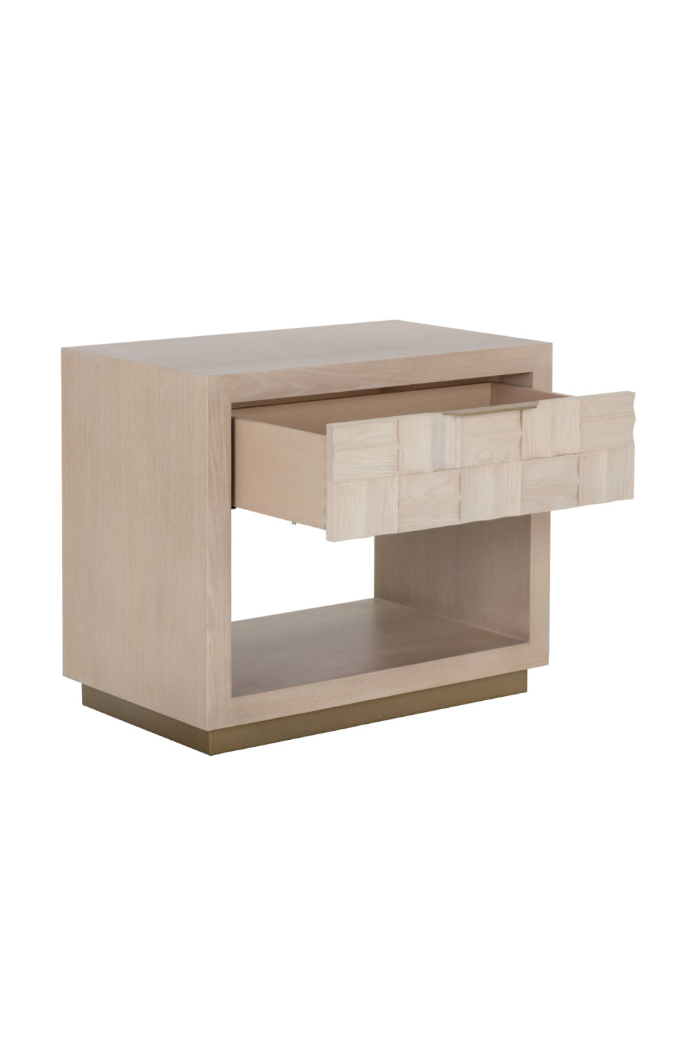 Modern European furniture - Light Oak Wood-Tile Nightstand - www.oroa.com | Oroa.com